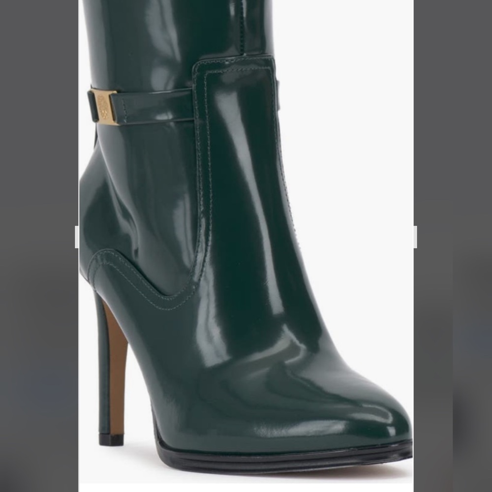 Vince Camuto Dark Green Over the Knee Boots, Wide Calf, size 9